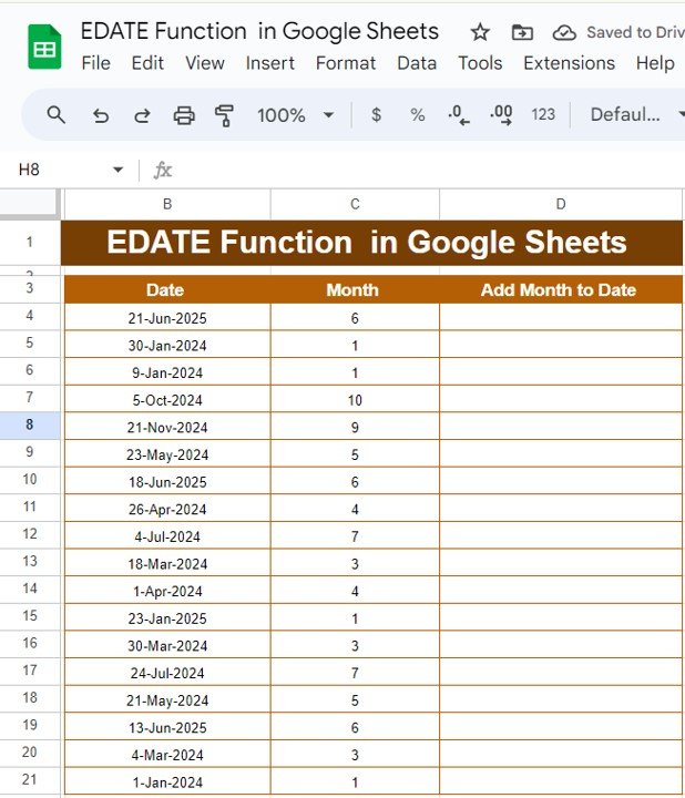  EDATE Function