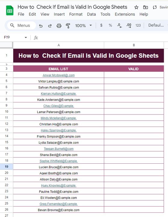 How to Check If Email Is Valid in Google Sheets