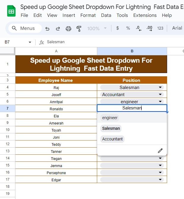 Speed Up Google Sheets Dropdowns 