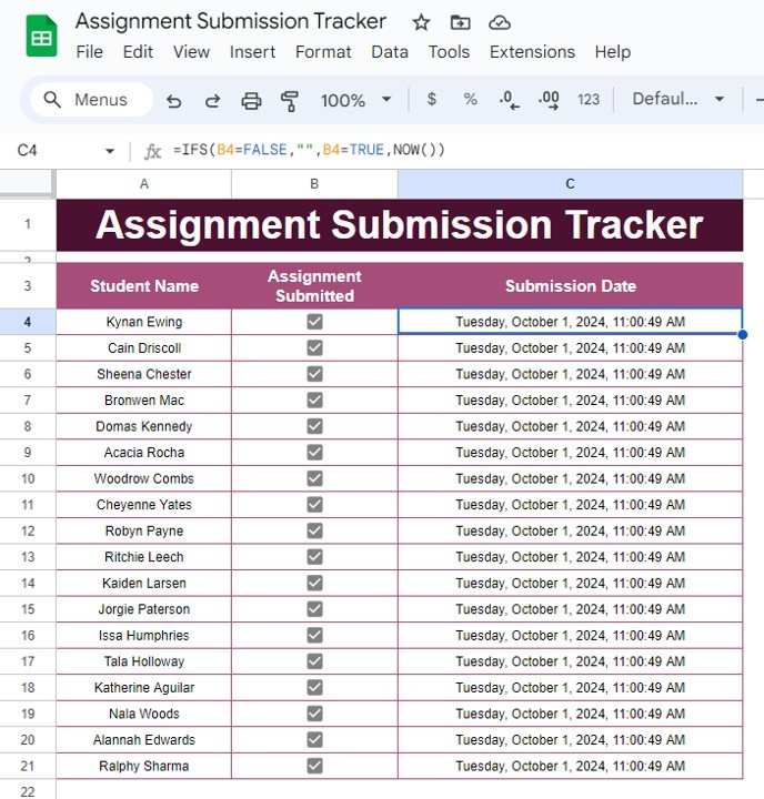 Assignment Submission Tracker