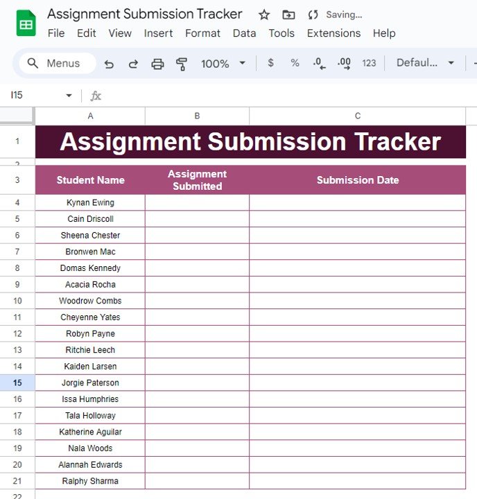 Assignment Submission Tracker