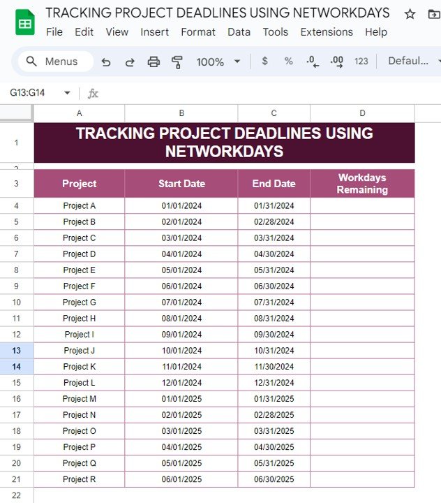 track project deadlines