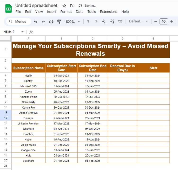 Manage Your Subscriptions