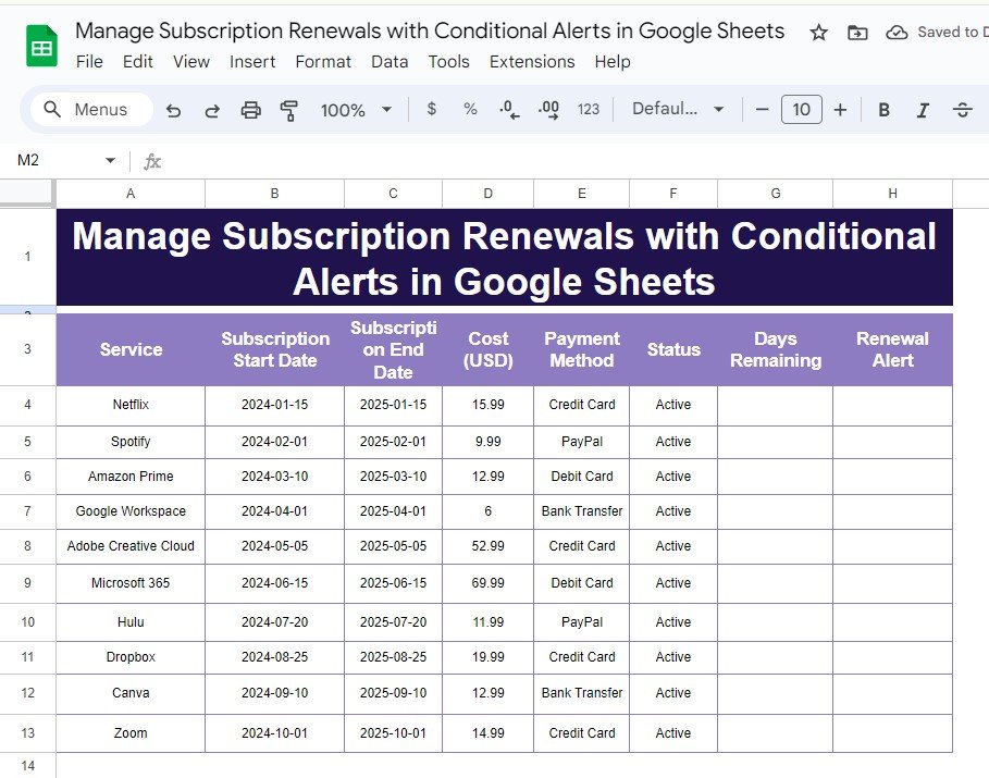 Subscription Renewals with Conditional Alerts