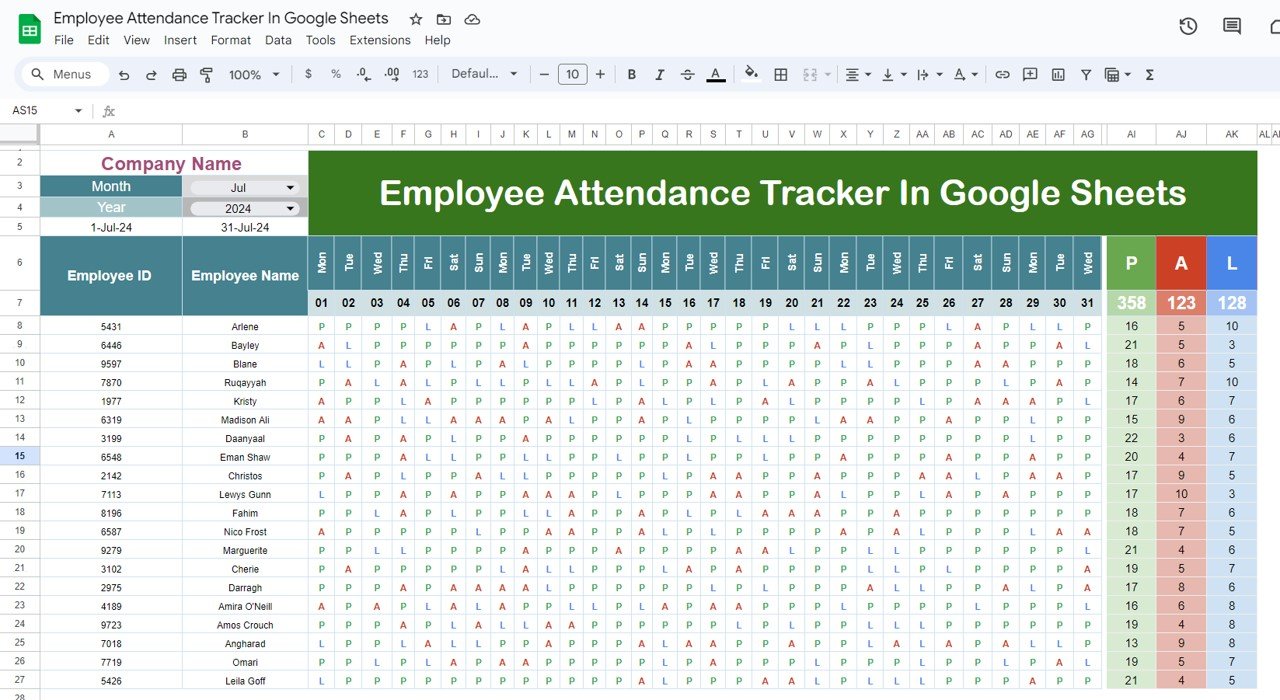 employee attendance tracker