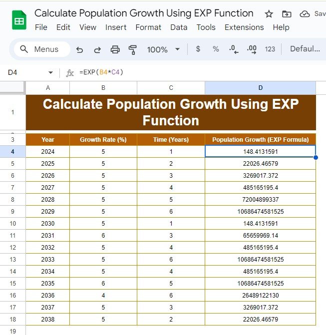 EXP function