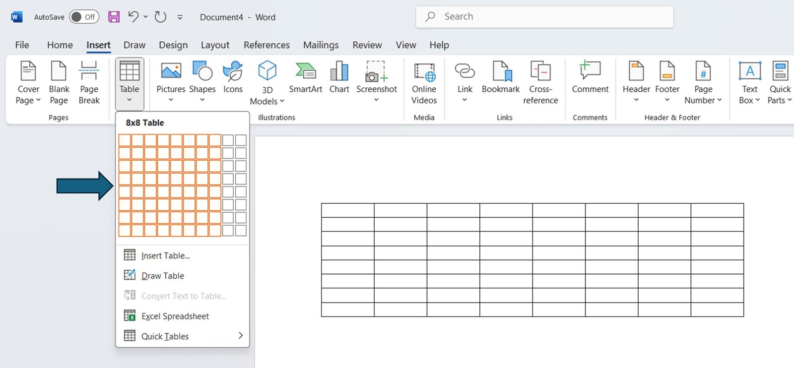 3 Easy methods to create Table