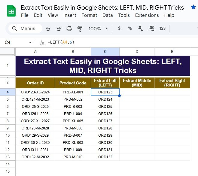 Extract Text Easily in Google Sheets