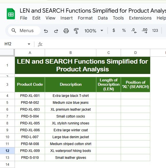 LEN and SEARCH Functions