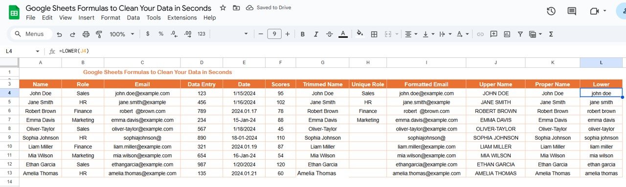 Google Sheets Formulas to Clean Your Data