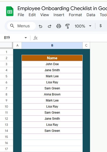 List Worksheet