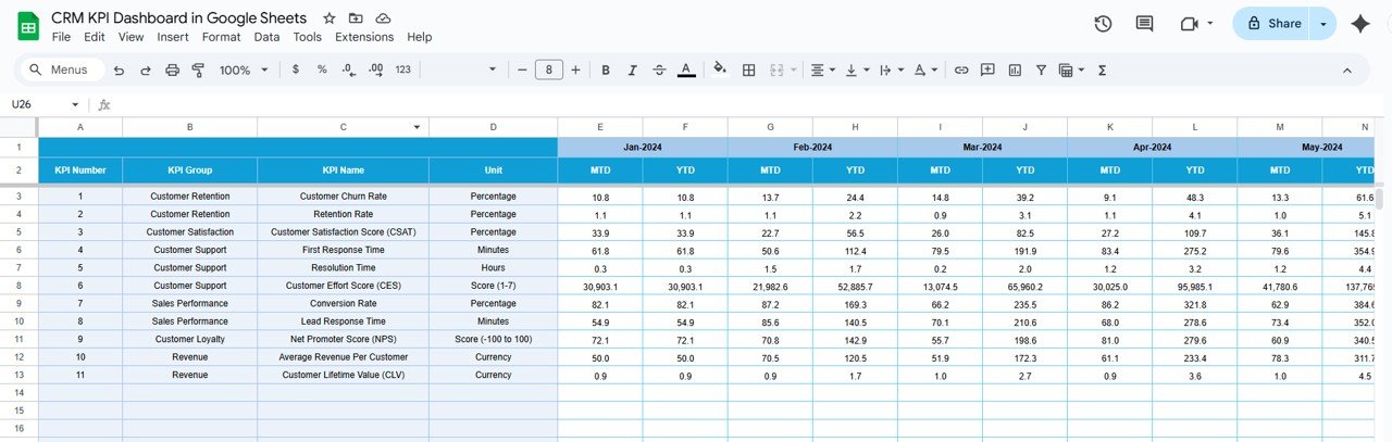 Target Sheet Tab:
