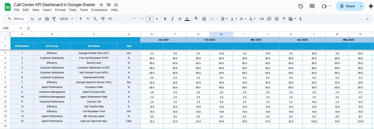 Target Sheet Tab