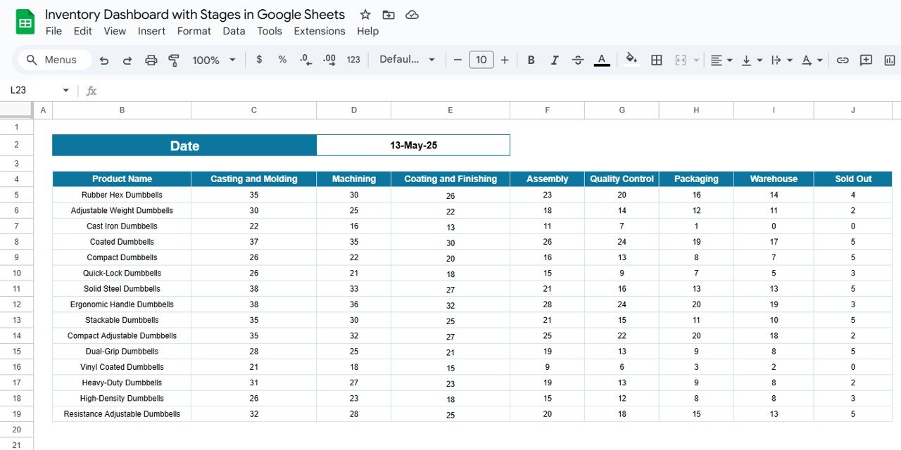 a screenshot of a spreadsheet
