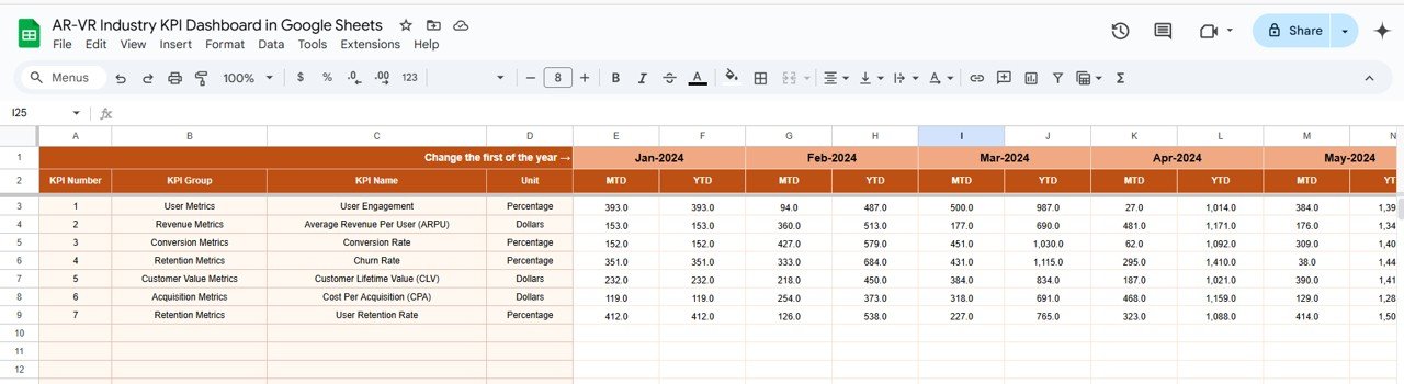 Actual Numbers Sheet Tab