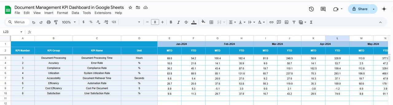 Target Sheet Tab