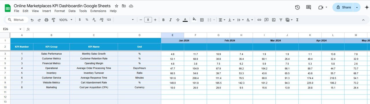 Target Sheet Tab