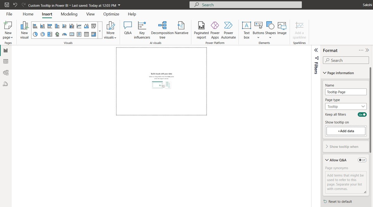 Custom Tooltip in Power BI