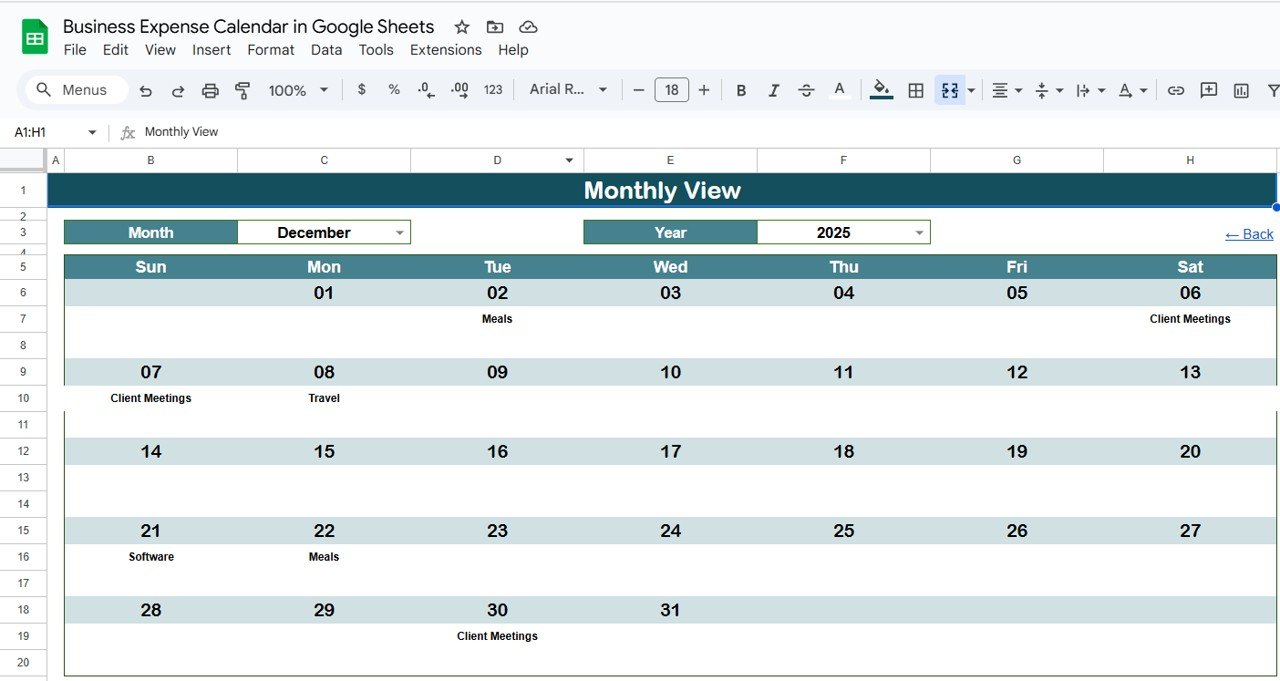 Daily View Sheet Tab