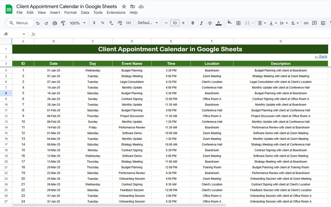 Events Sheet Tab