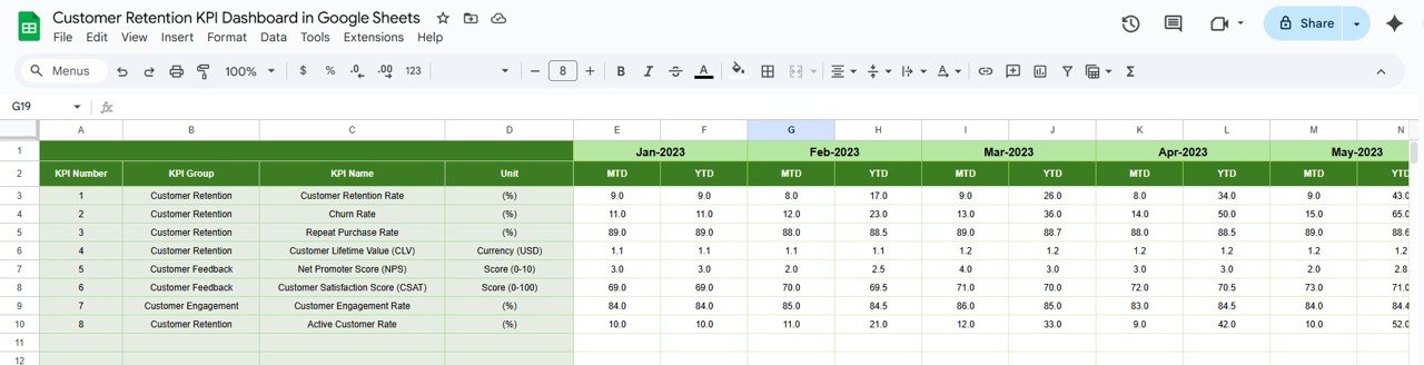 Previous Year Number Sheet Tab