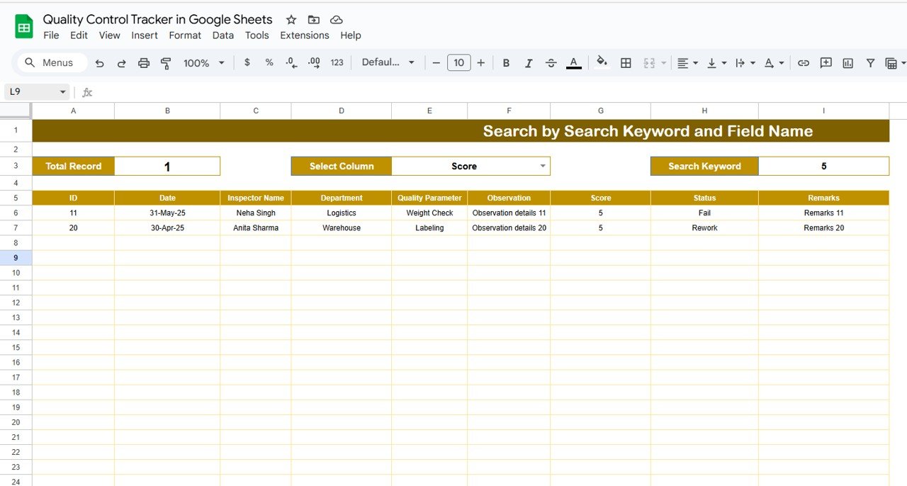 Search Functionality: