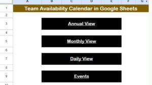Team Availability Calendar in Google Sheets