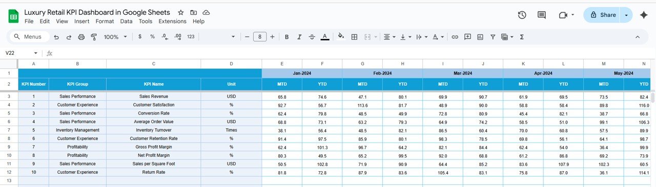 Target Sheet Tab