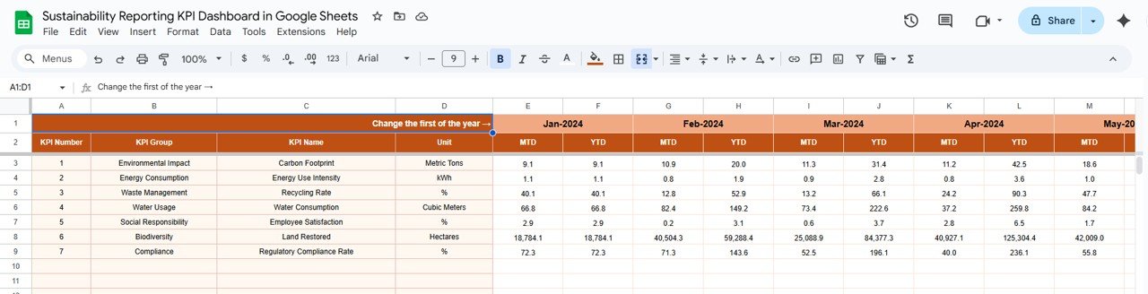 Actual Number Sheet Tab