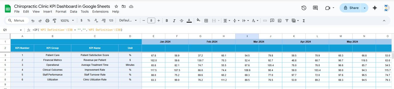 Target Sheet Tab