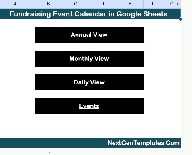 Fundraising Event Calendar in Google Sheets