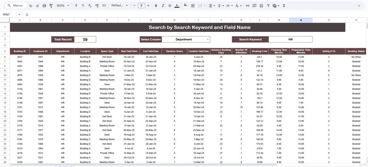Search Sheet Tab