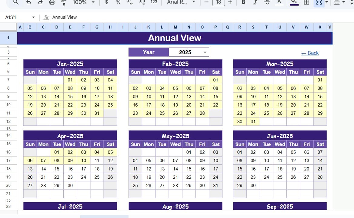  Annual View Sheet Tab