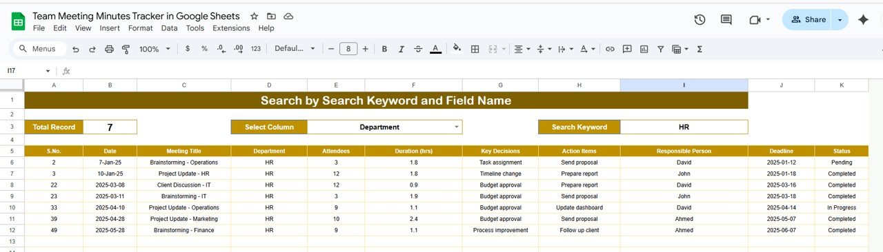 Search Sheet Tab