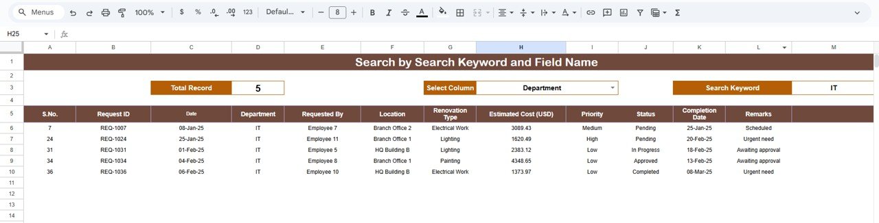 Smart Search Feature