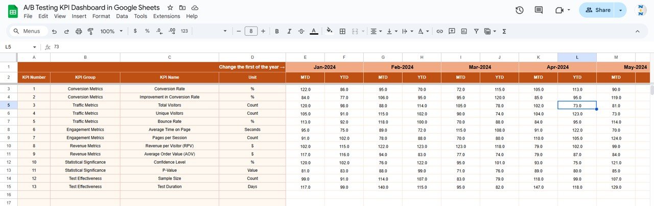 Actual Number Sheet Tab