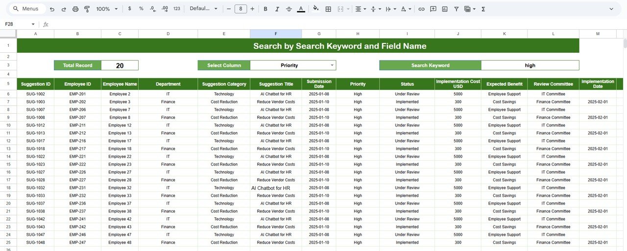 Search Functionality