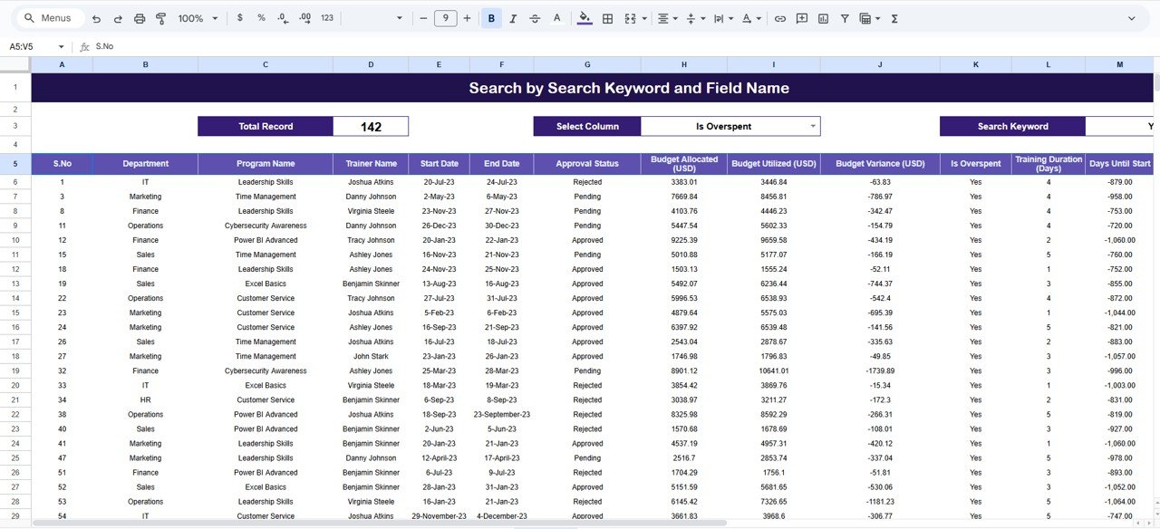 Search Functionality –
