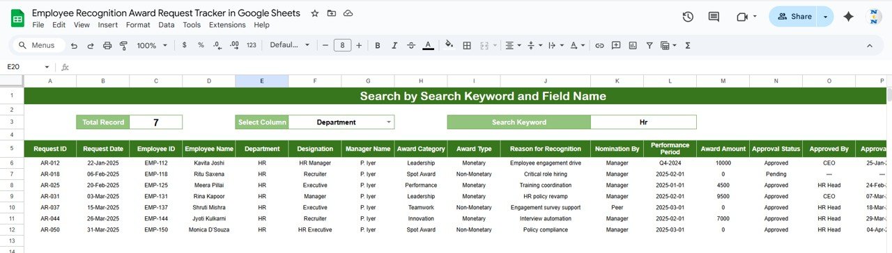  Search by Search Keyword and Field Name