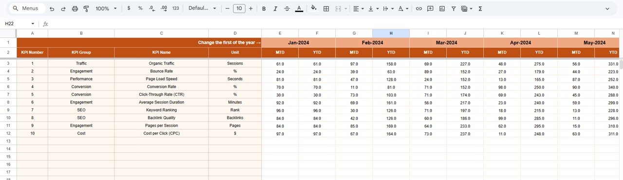Actual Number Sheet Tab