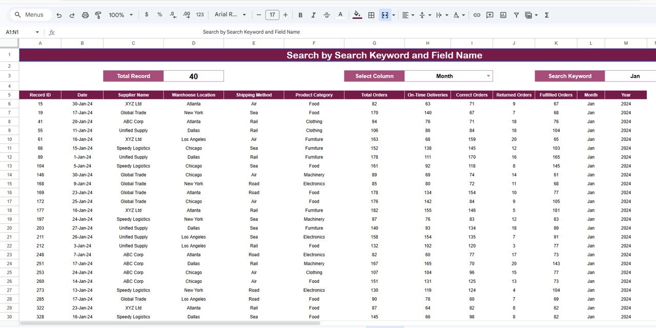 Search & Data Exploration Page