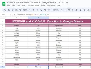Mastering the IFERROR and XLOOKUP Function in Google Sheets - Neotech ...