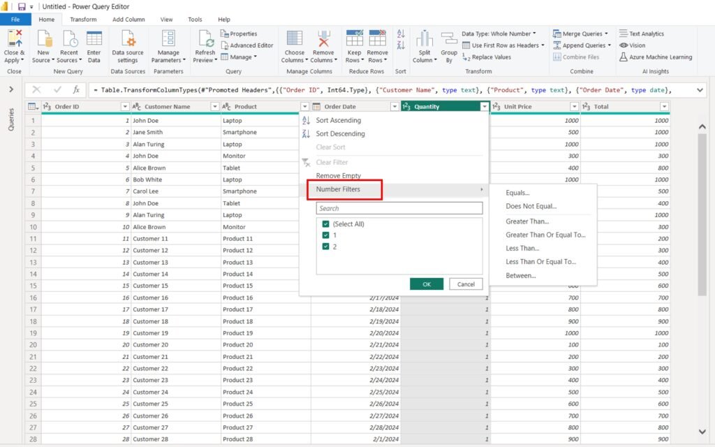 Filtering Rows in Power Query for Power BI - Neotech Navigators