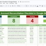 Bank Account Reconciliation Checklist in Google Sheets