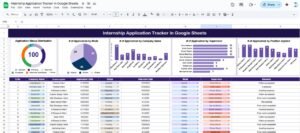 Internship Application Tracker in Google Sheets - Neotech Navigators