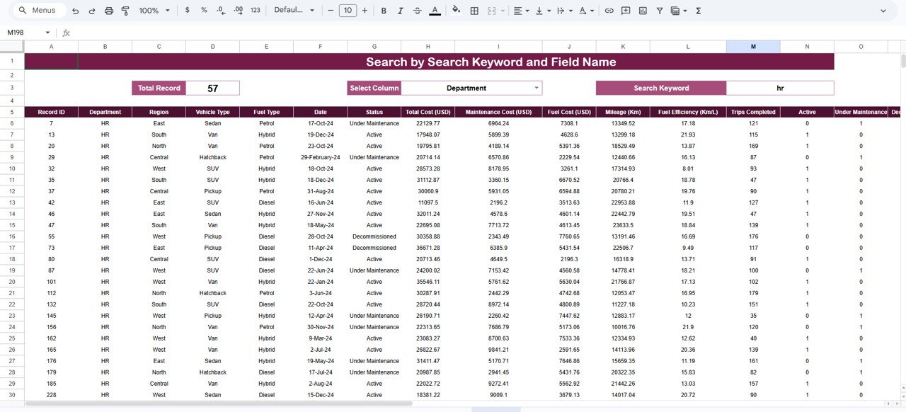 Search Dashboard Feature