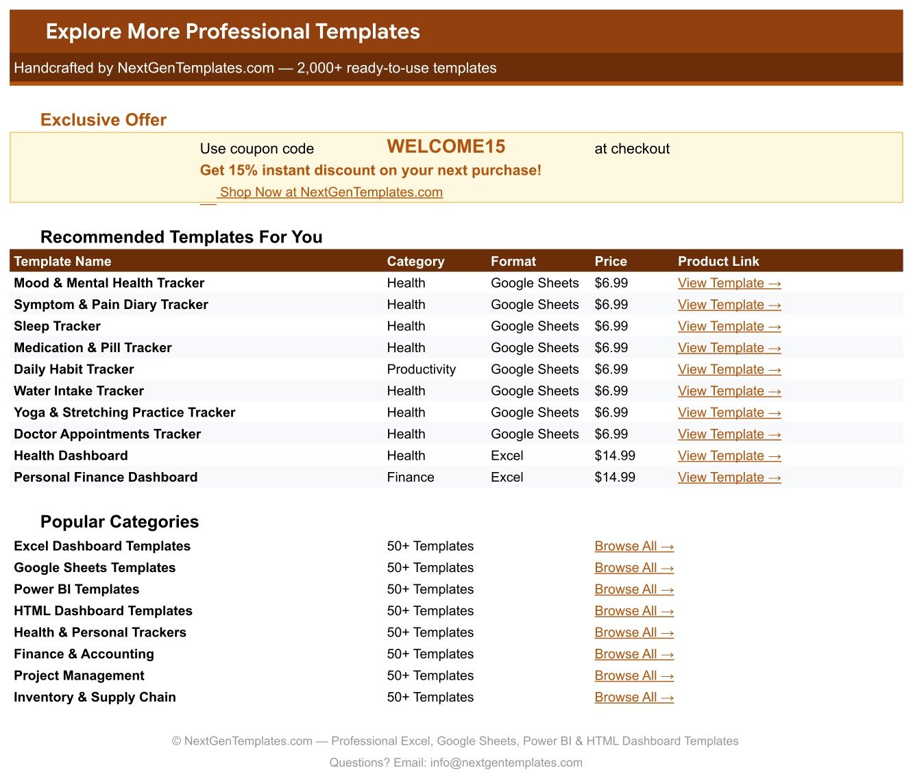 Anxiety and trigger journal tracker - Explore More Templates tab