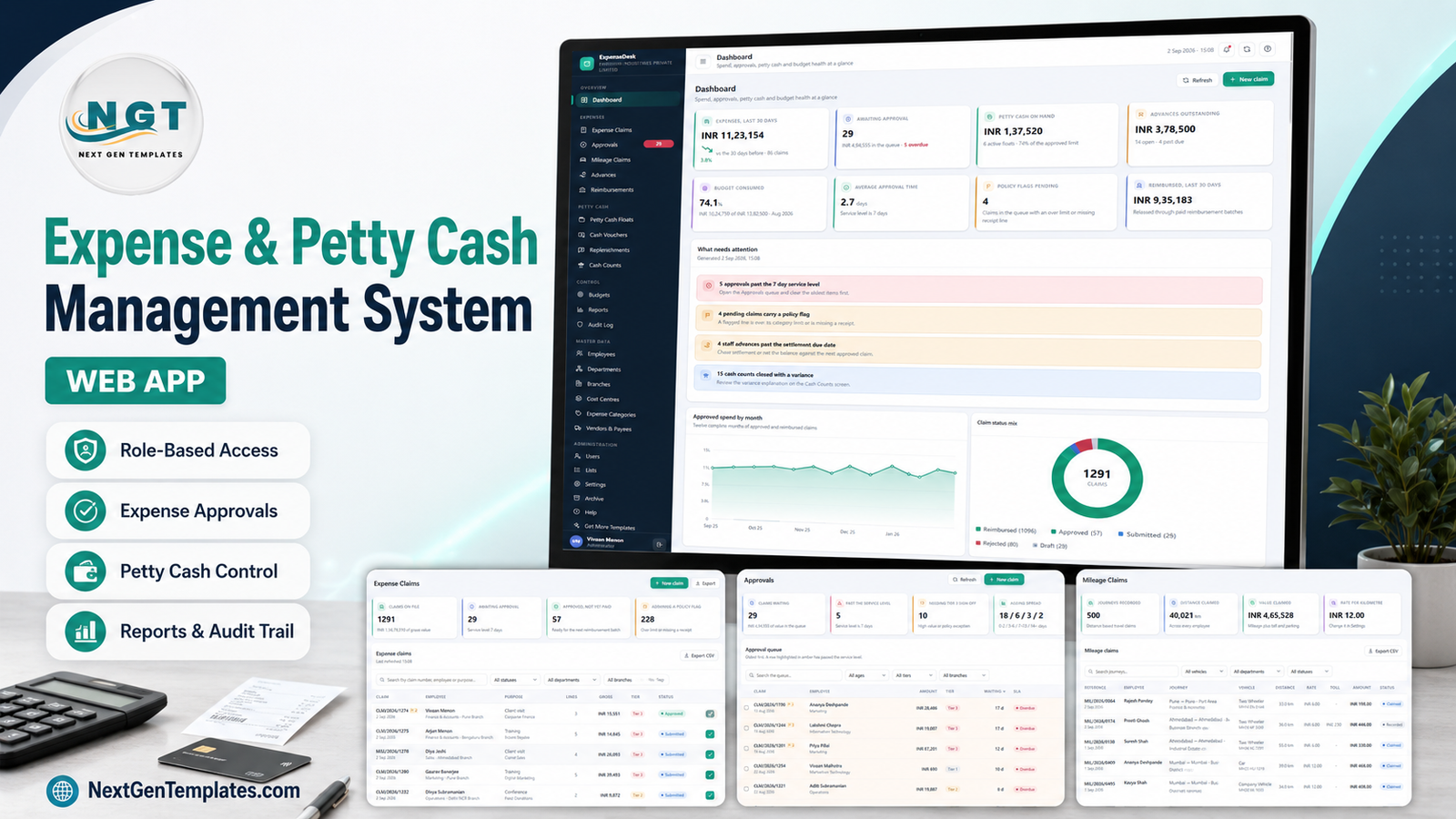 Expense & Petty Cash Management System Web App