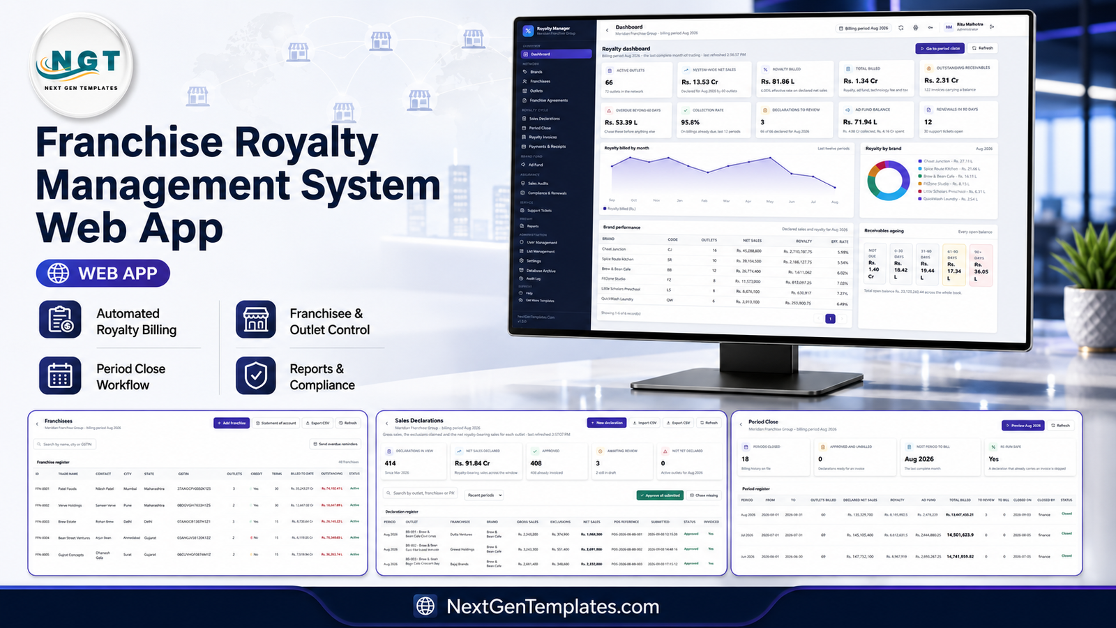 Franchise Royalty Management System Web App
