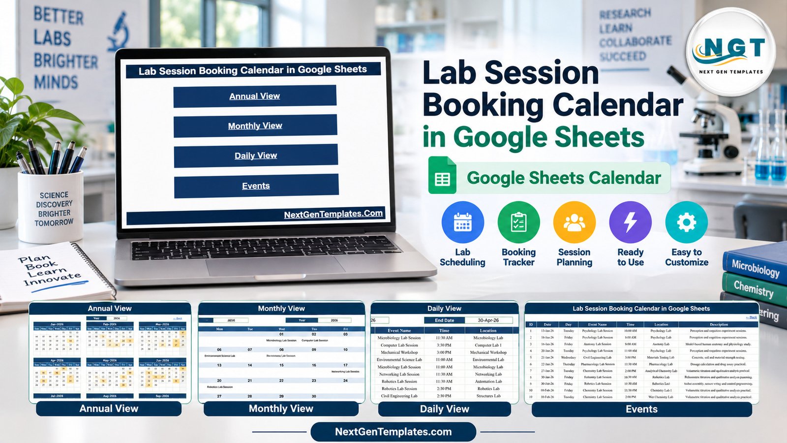 Lab Session Booking Calendar in Google Sheets